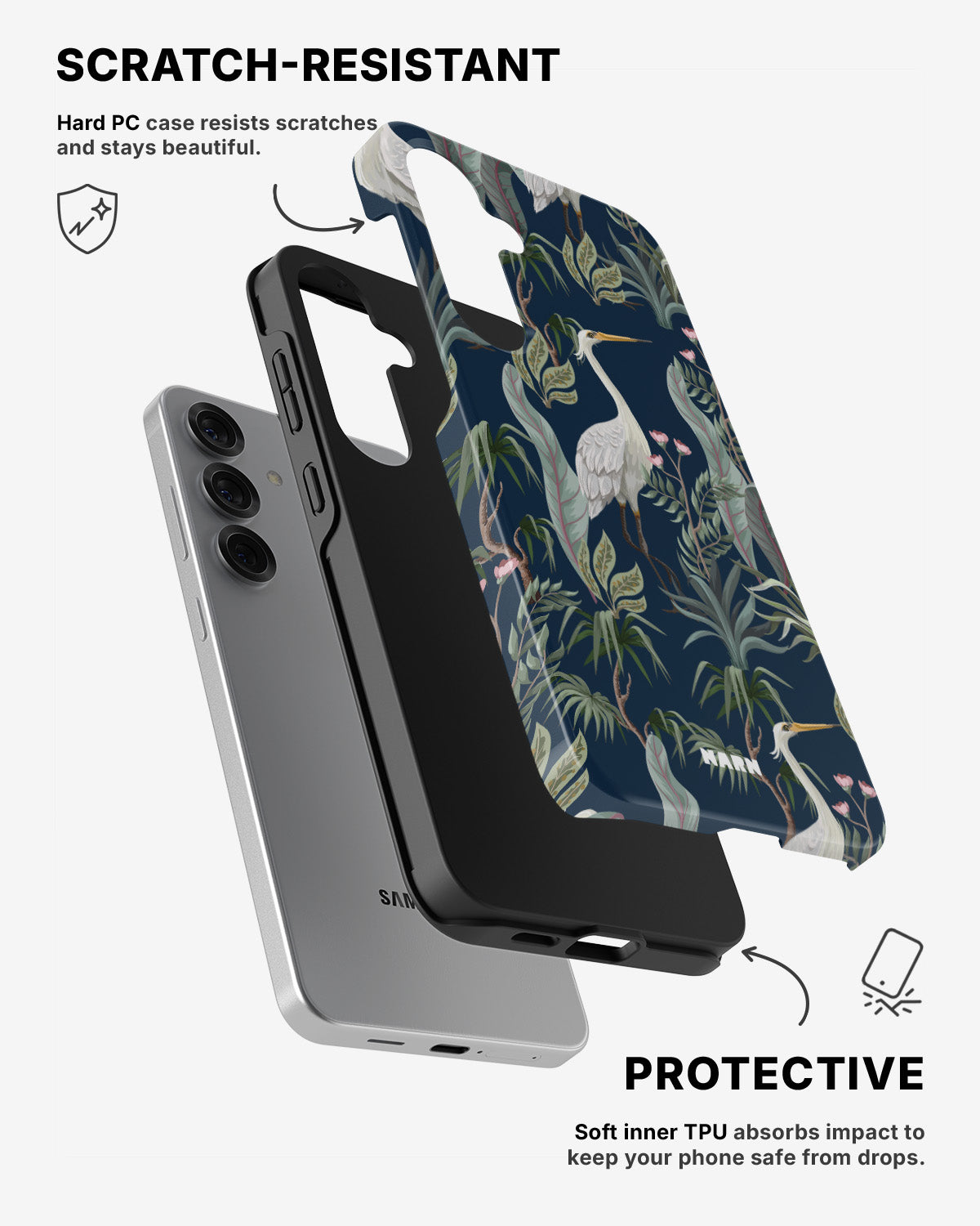 Samsung Galaxy S24 5G Tough Case – Royal Bird - View 2