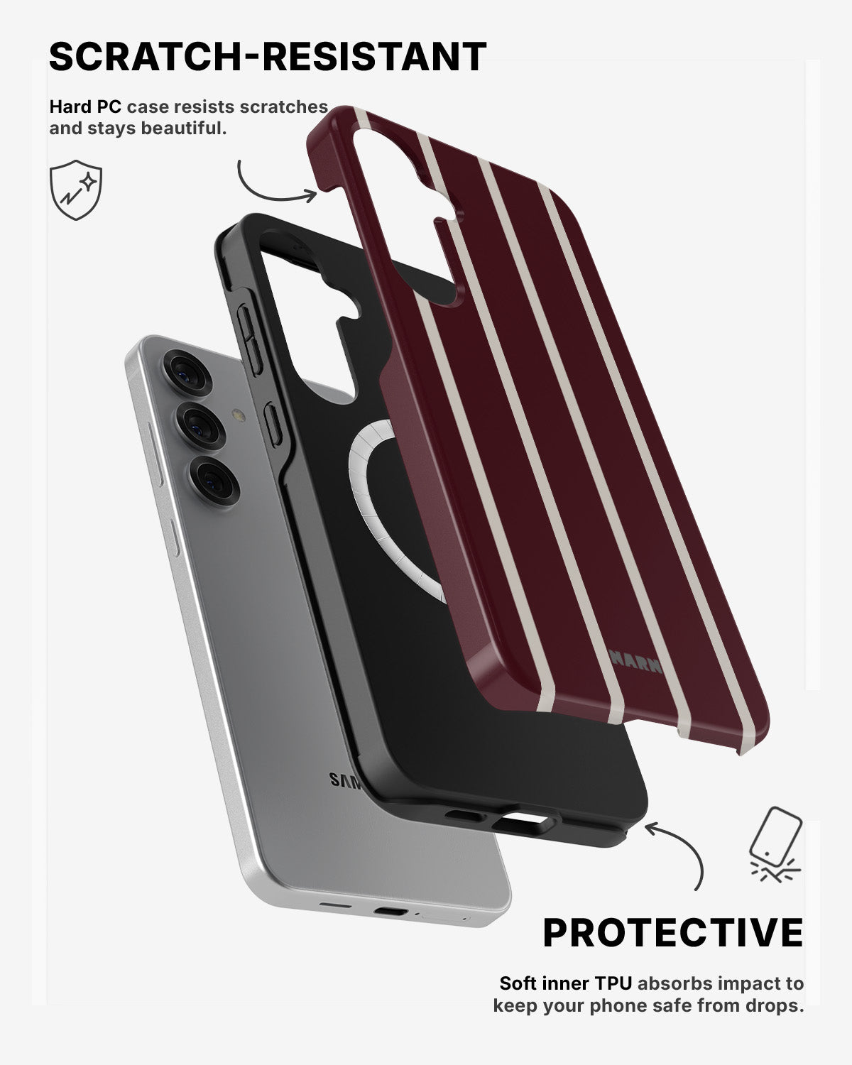 Samsung Galaxy S24 5G Tough Case – Rouge - View 2