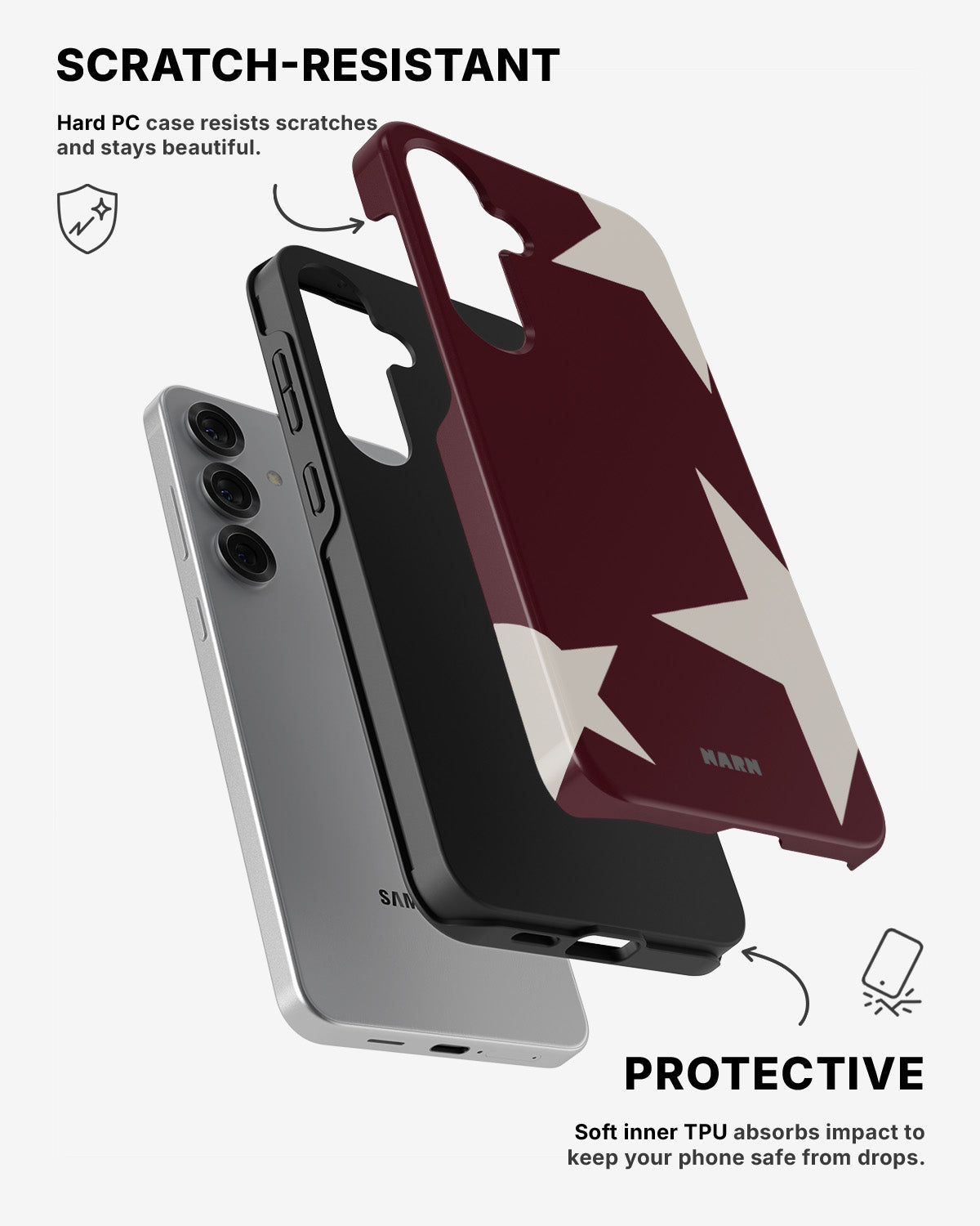 Samsung Galaxy S24 5G Tough Case – Rouge Star - View 2