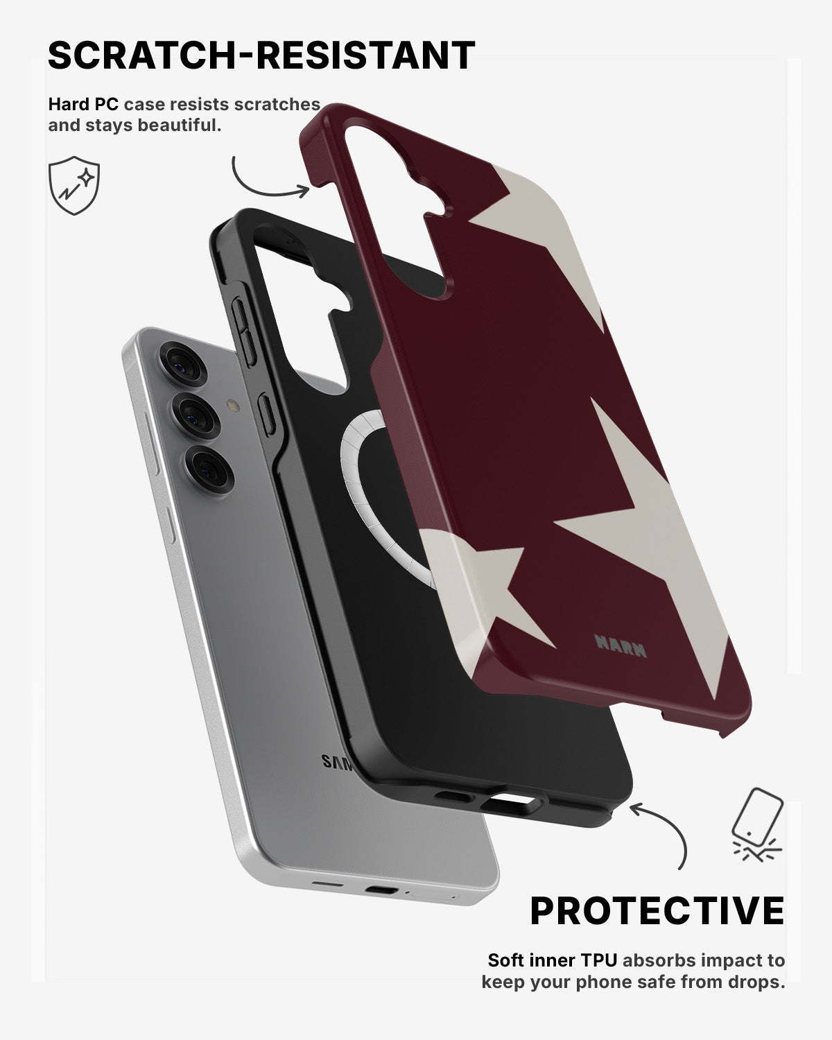 Samsung Galaxy S24 5G Tough Case – Rouge Star - View 2