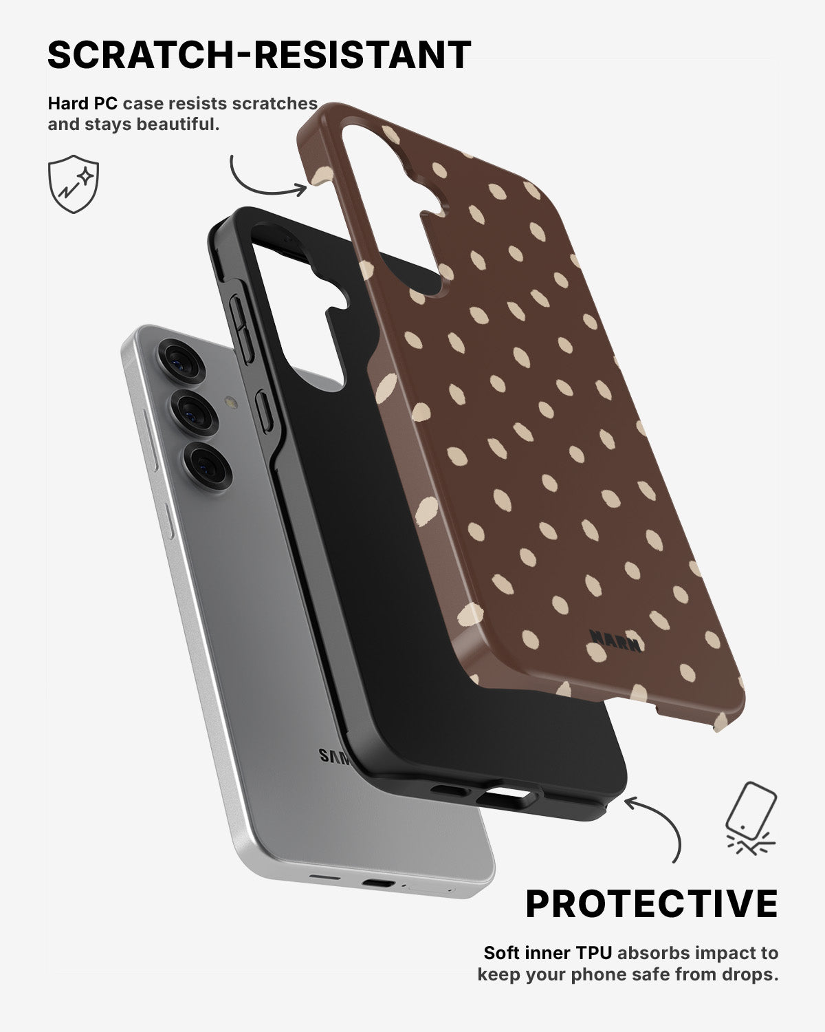 Samsung Galaxy S24 5G Tough Case – Choco Dots - View 2