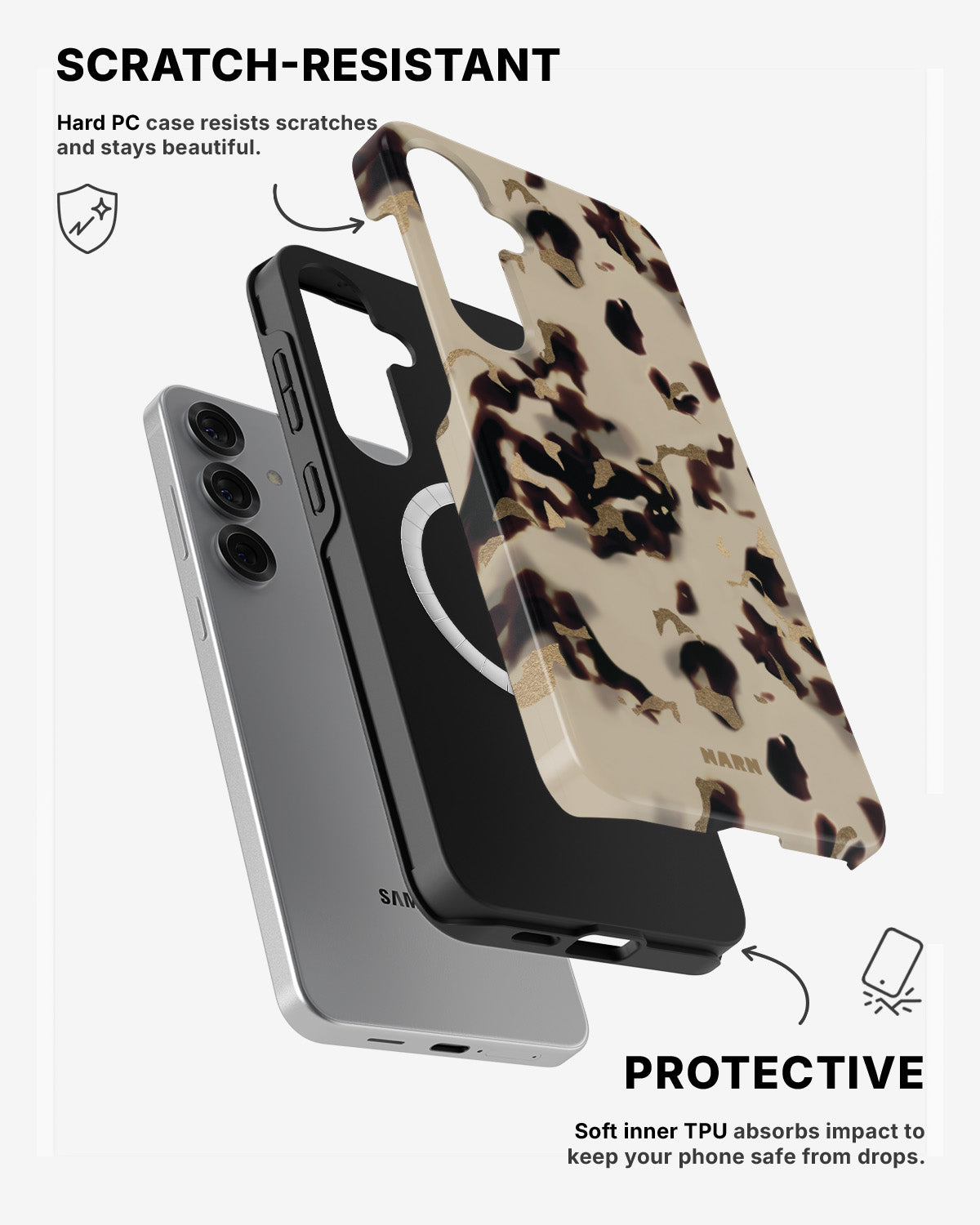 Samsung Galaxy S24 5G Tough Case – Golden Tortoise - View 2