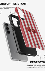 Samsung Galaxy S24 5G Tough Case – Cherry Stripes - View 2