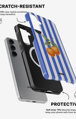 Samsung Galaxy S24 5G Tough Case – Orange Stripes - View 2