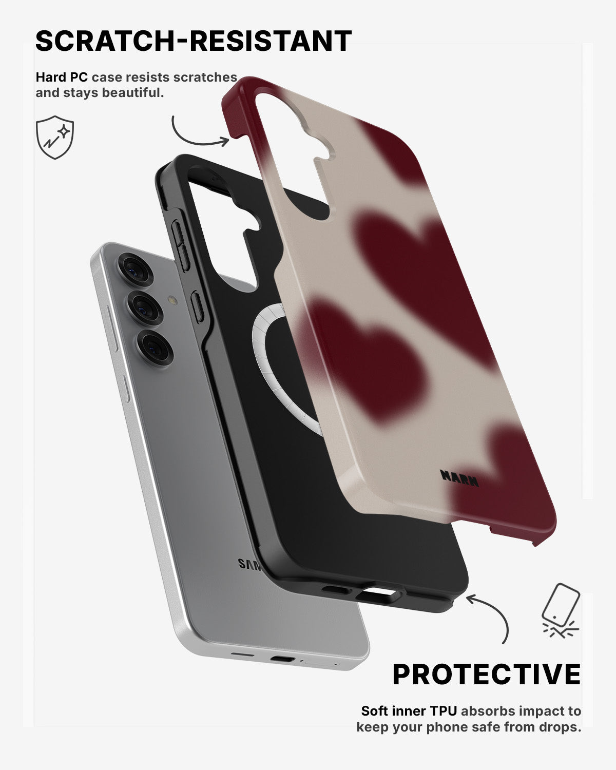 Samsung Galaxy S24 5G Tough Case – Heartbeat - View 2
