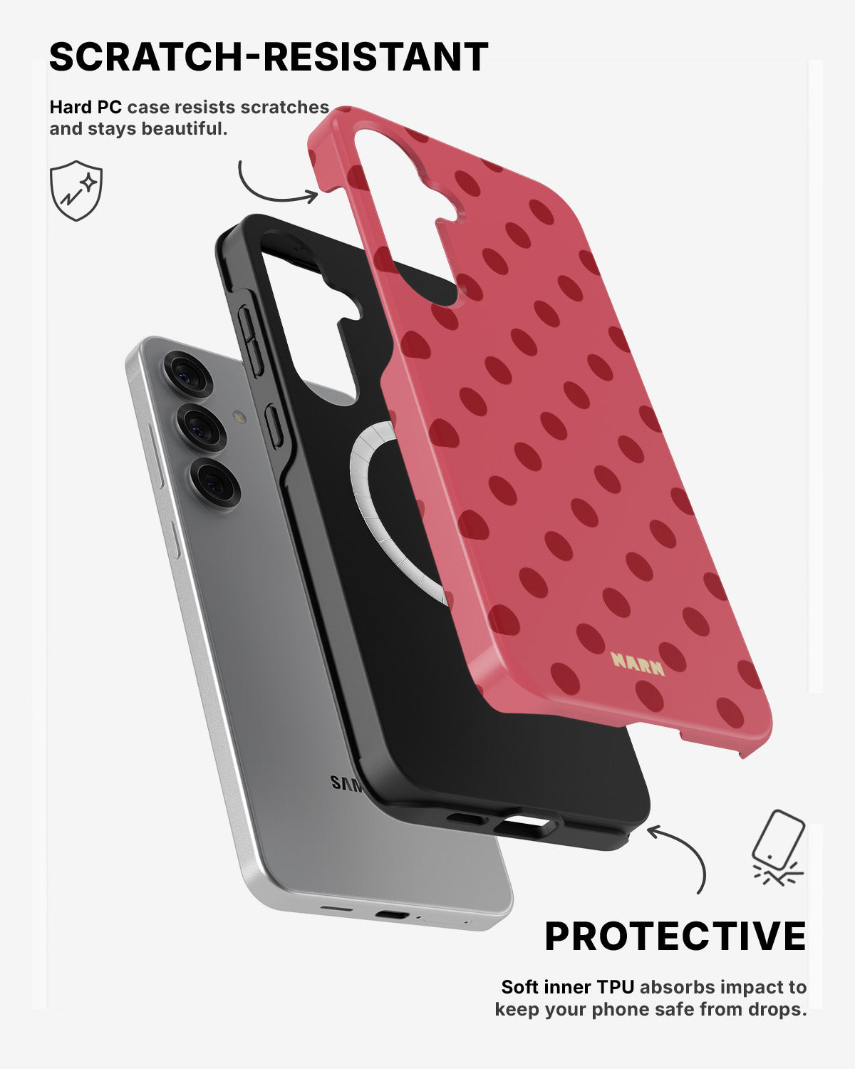 Samsung Galaxy S24 5G Tough Case – Strawberry - View 2