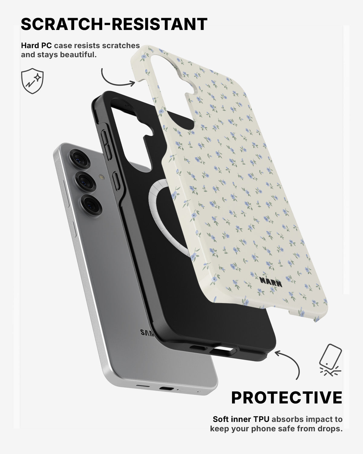 Samsung Galaxy S24 5G Tough Case – Wild Petals - View 2