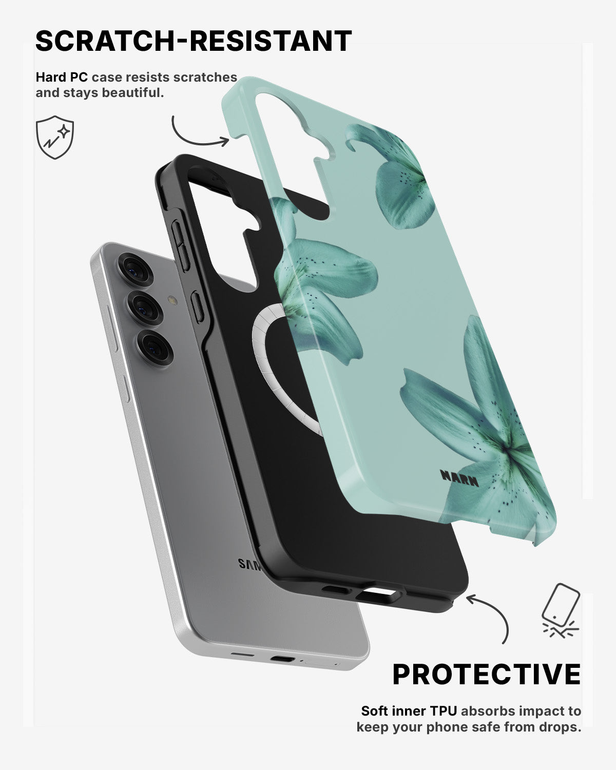 Samsung Galaxy S24 5G Tough Case – Sea Lily - View 2