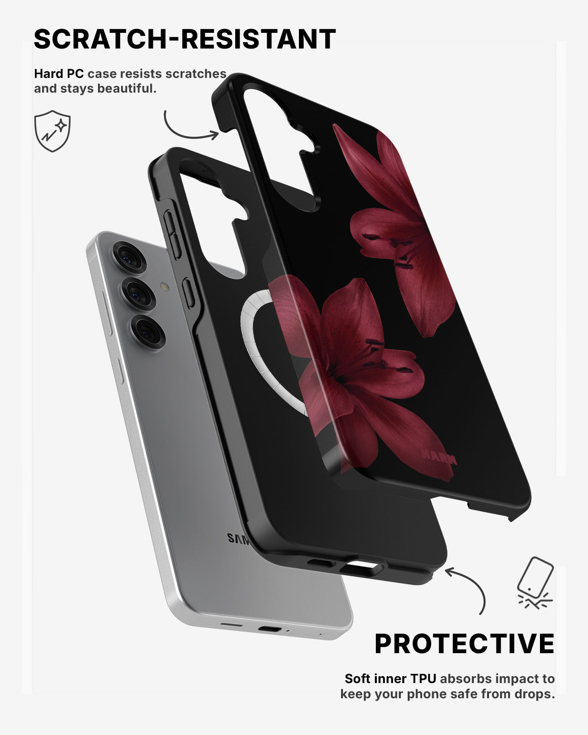 Samsung Galaxy S24 5G Tough Case – Ruby Lily - View 2