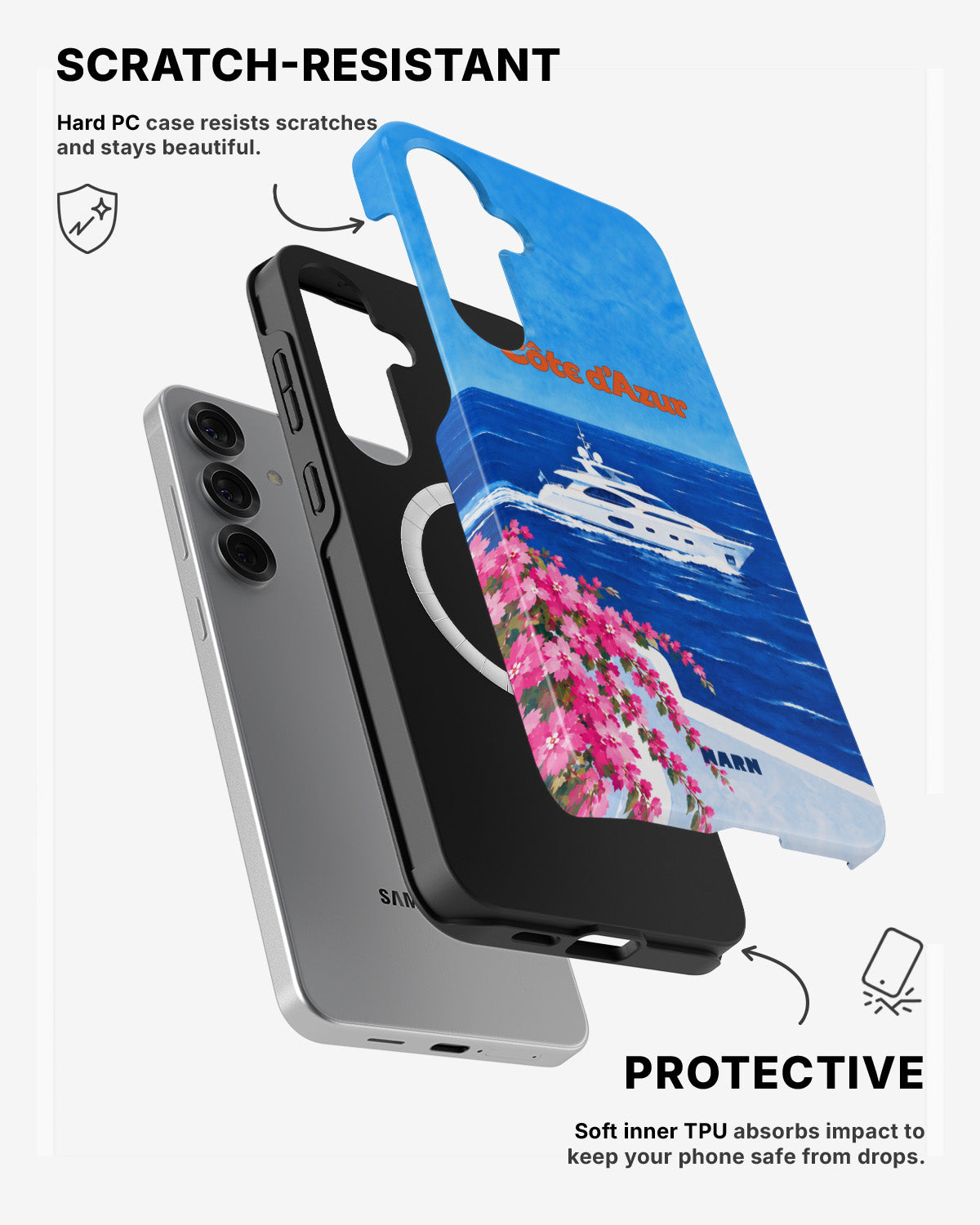 Samsung Galaxy S24 5G Tough Case – Cap Bleu - View 2