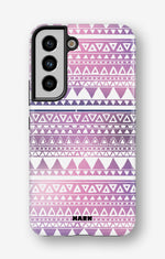 Samsung Galaxy S22 Tough Case – Purple Aztec - View 1