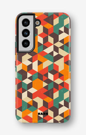 Samsung Galaxy S22 Tough Case – Retro Geometric - View 1