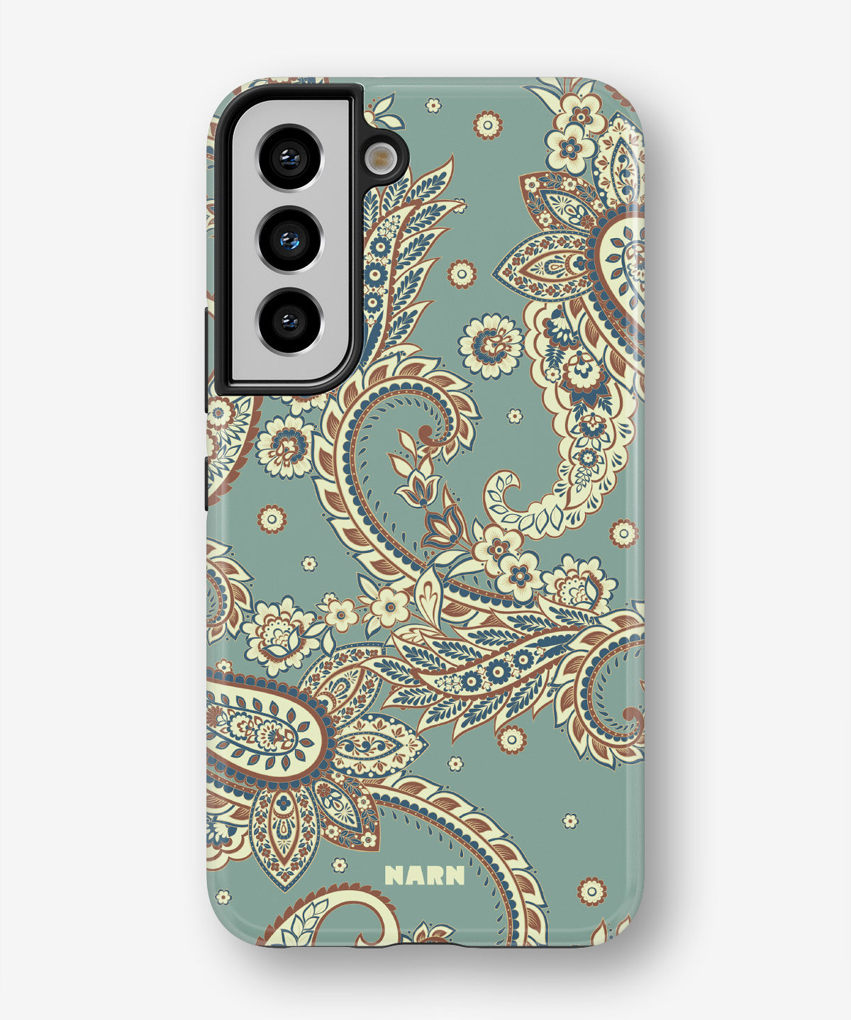 Samsung Galaxy S22 Tough Case – Paisley Green - View 1