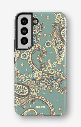 Samsung Galaxy S22 Tough Case – Paisley Green - View 1