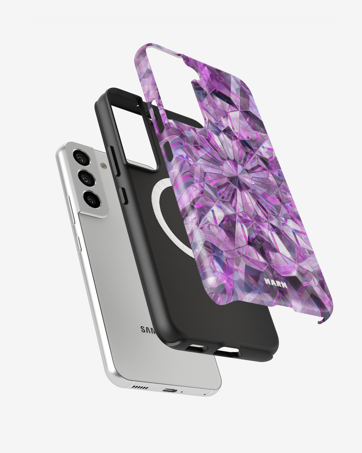 Samsung Galaxy S22 Tough Case – Lavender Crystals - View 2