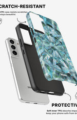 Samsung Galaxy S22 Tough Case – Green Crystals - View 2