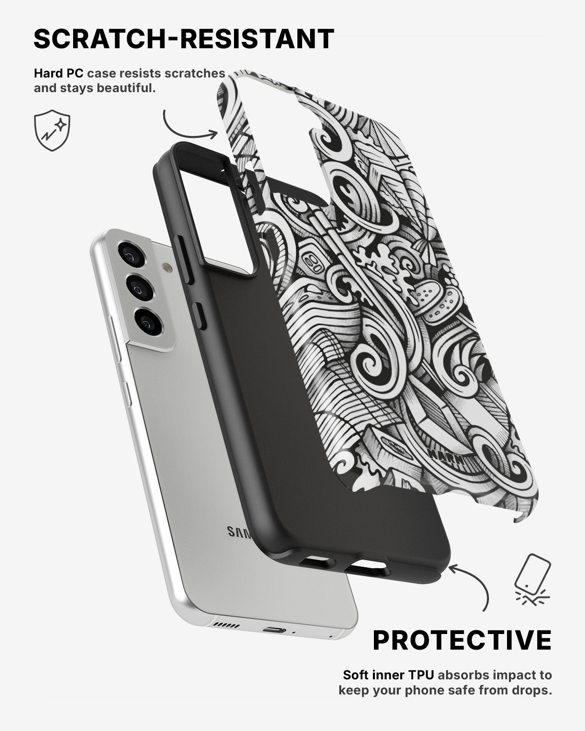 Samsung Galaxy S22 Tough Case – Japanese Pattern - View 2