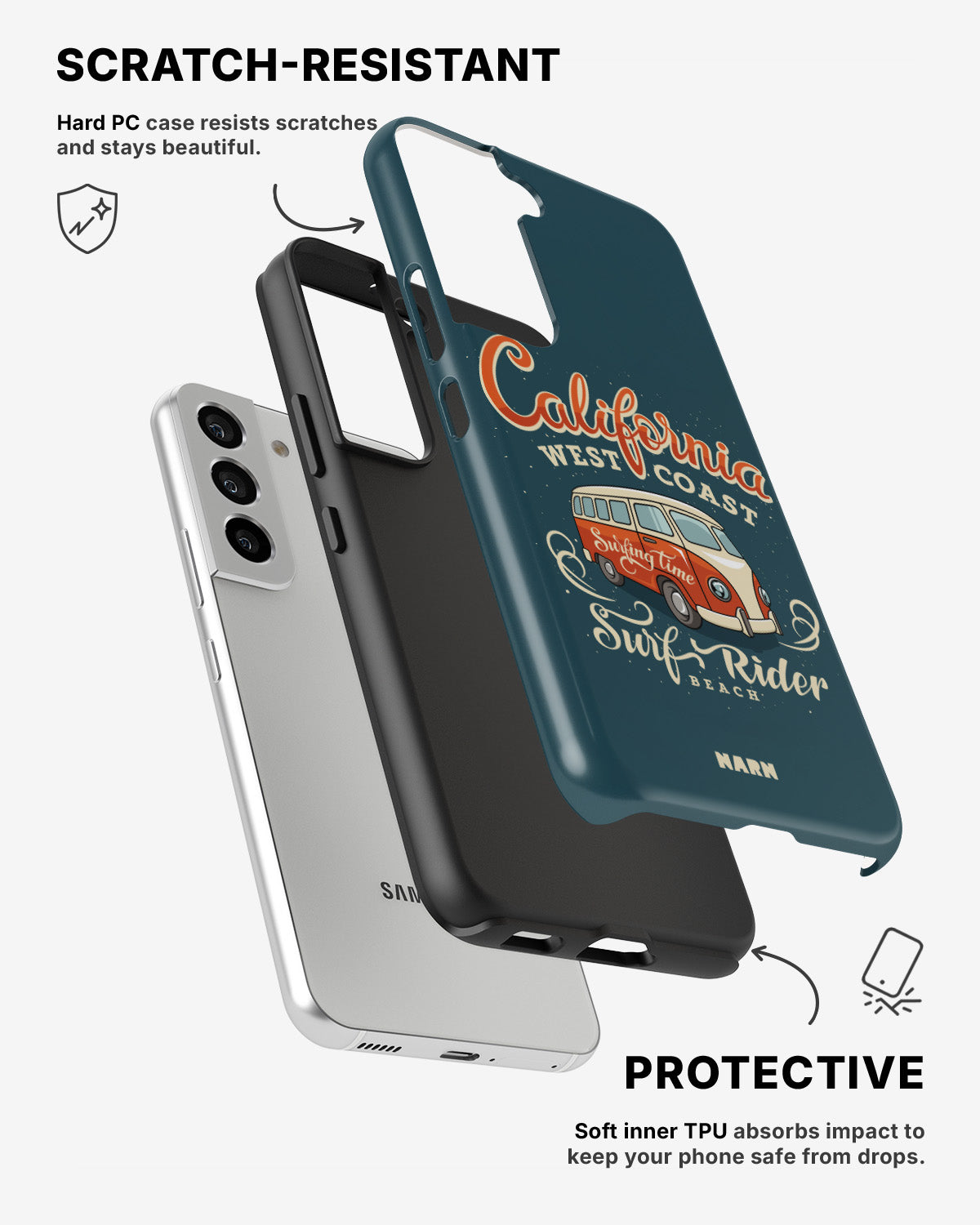 Samsung Galaxy S22 Tough Case – California Surf - View 2