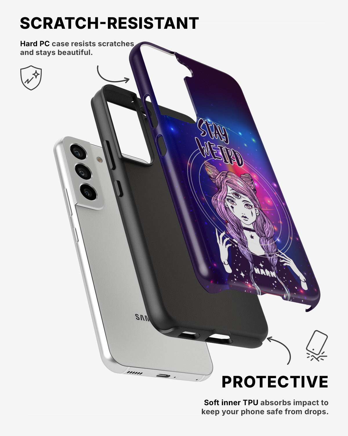 Samsung Galaxy S22 Tough Case – Galactic Weird - View 2