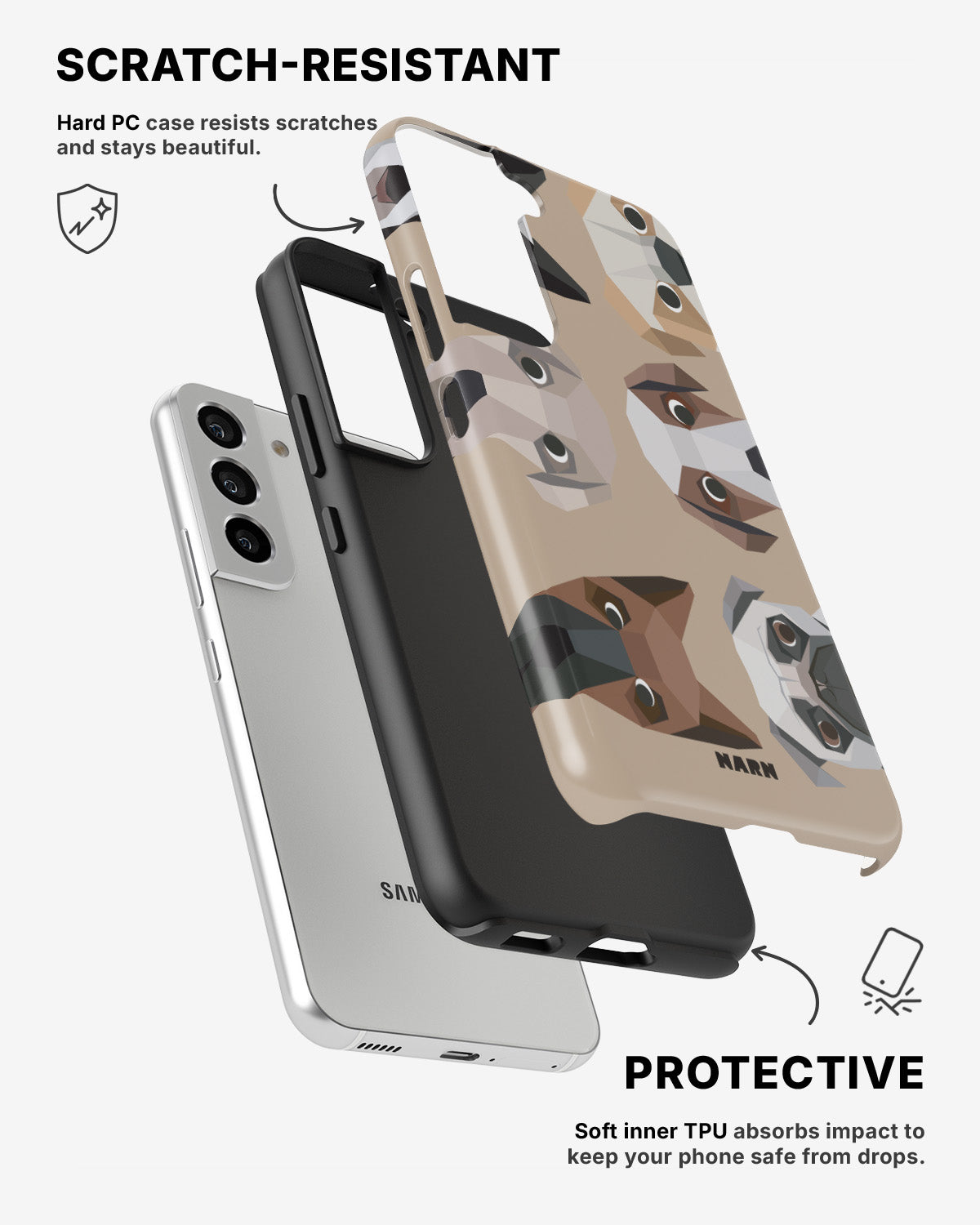 Samsung Galaxy S22 Tough Case – Cute Dogs - View 2