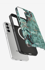 Samsung Galaxy S22 Tough Case – Green Marble - View 2