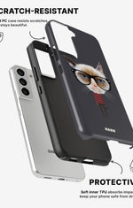 Samsung Galaxy S22 Tough Case – Hipster Cat - View 2