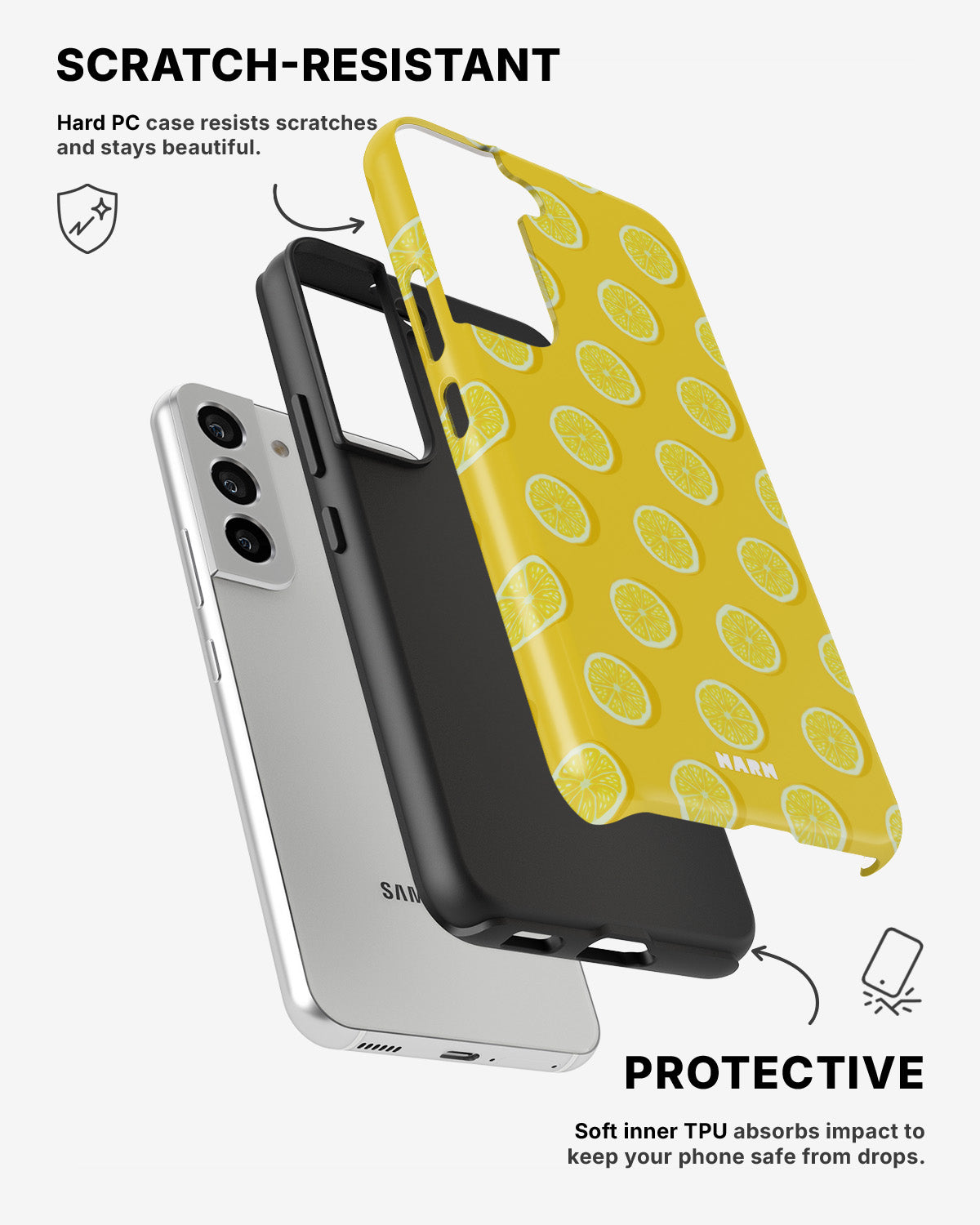 Samsung Galaxy S22 Tough Case – Lemon Dreams - View 2
