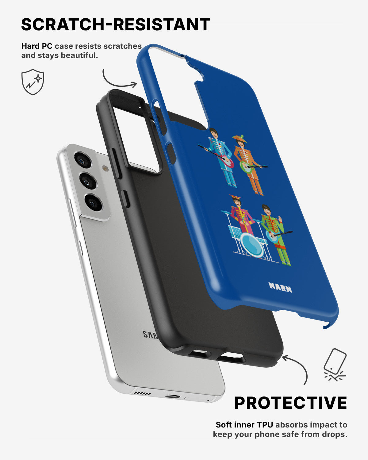 Samsung Galaxy S22 Tough Case – Beatles Blue - View 2