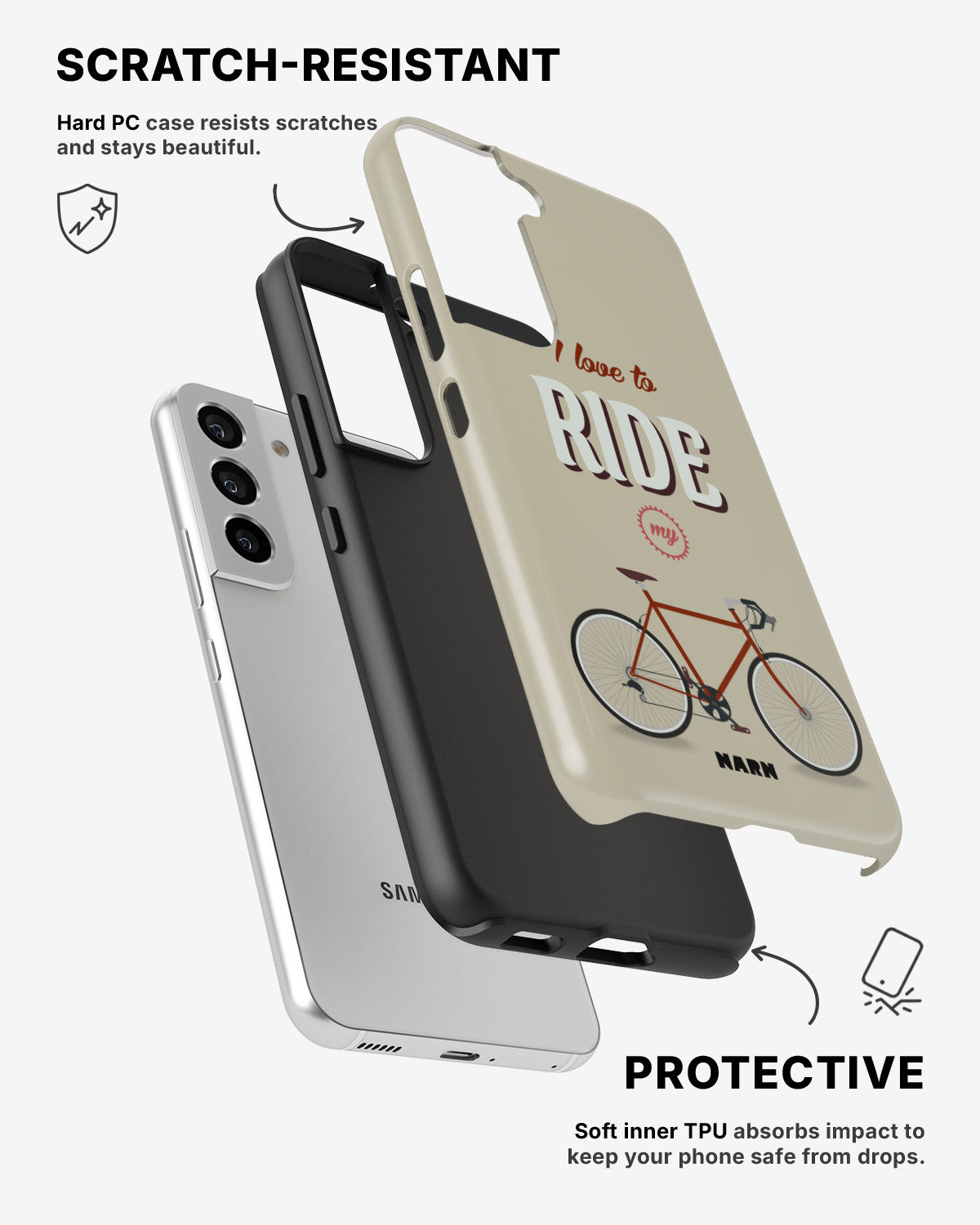Samsung Galaxy S22 Tough Case – Ride My Bicycle - View 2