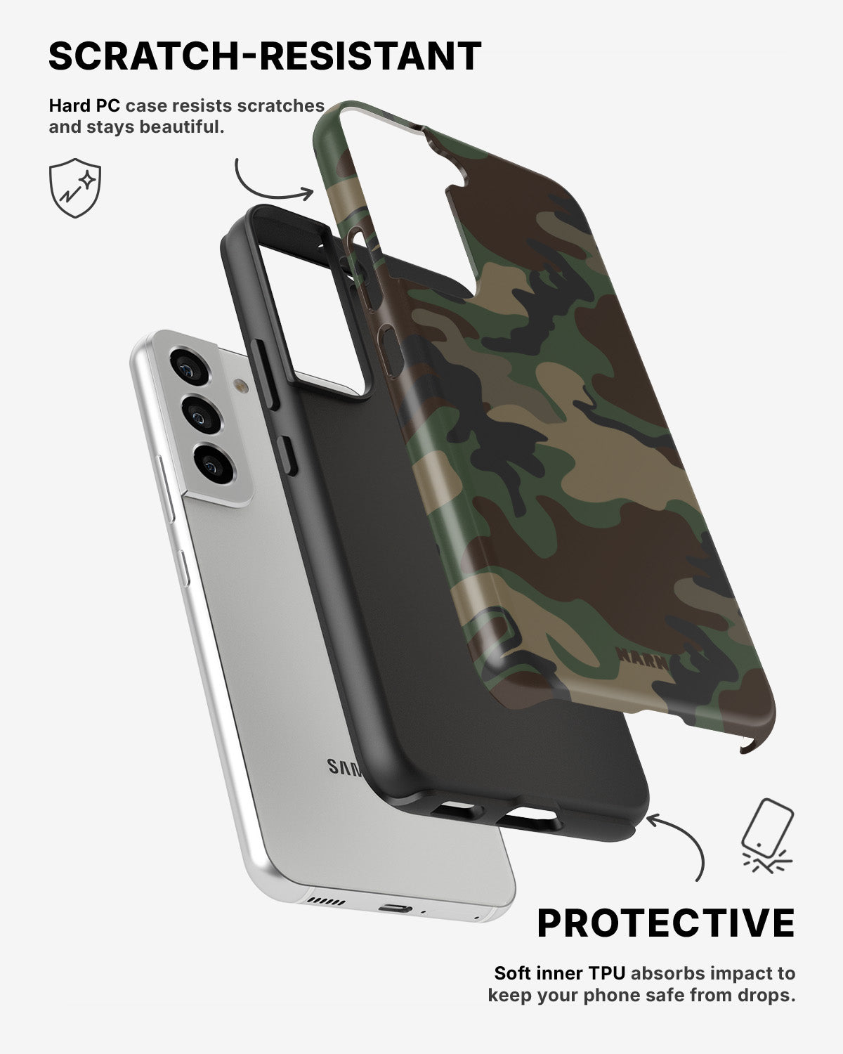 Samsung Galaxy S22 Tough Case – Camouflage - View 2