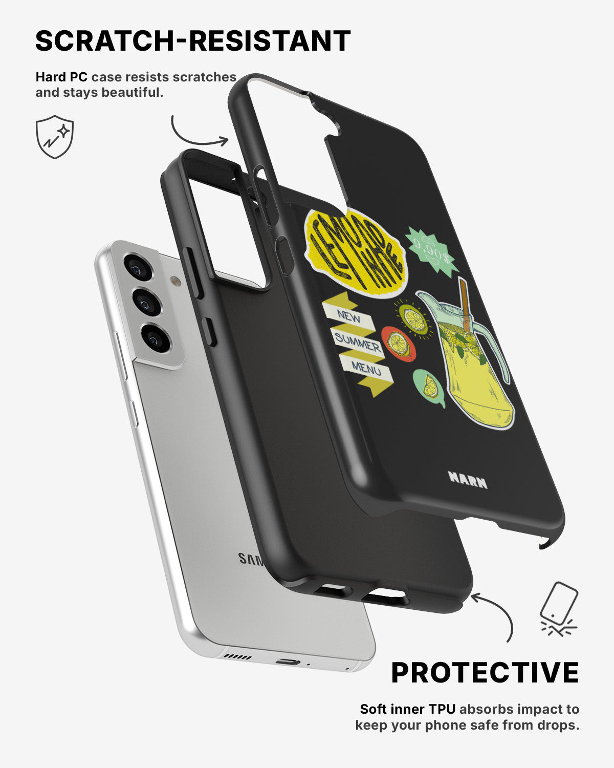 Samsung Galaxy S22 Tough Case – Lemon Summer - View 2