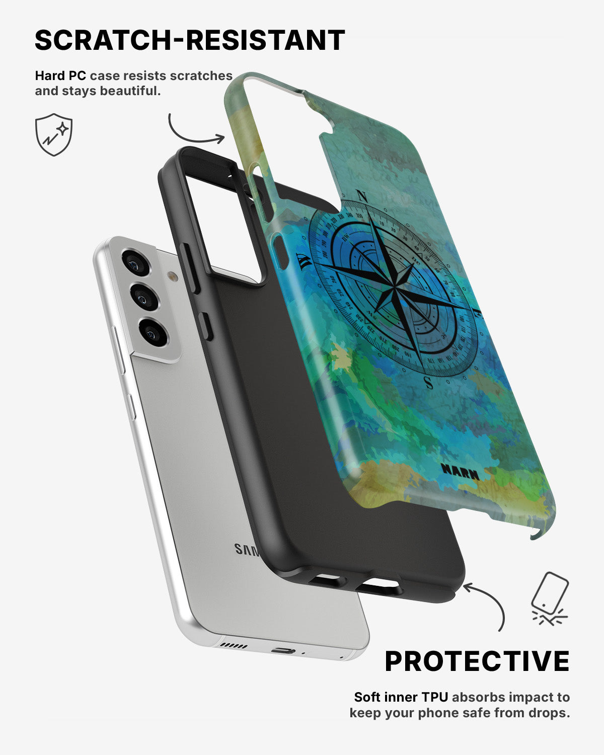 Samsung Galaxy S22 Tough Case – Compass - View 2