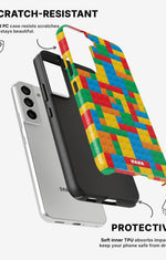 Samsung Galaxy S22 Tough Case – Building Bricks - View 2