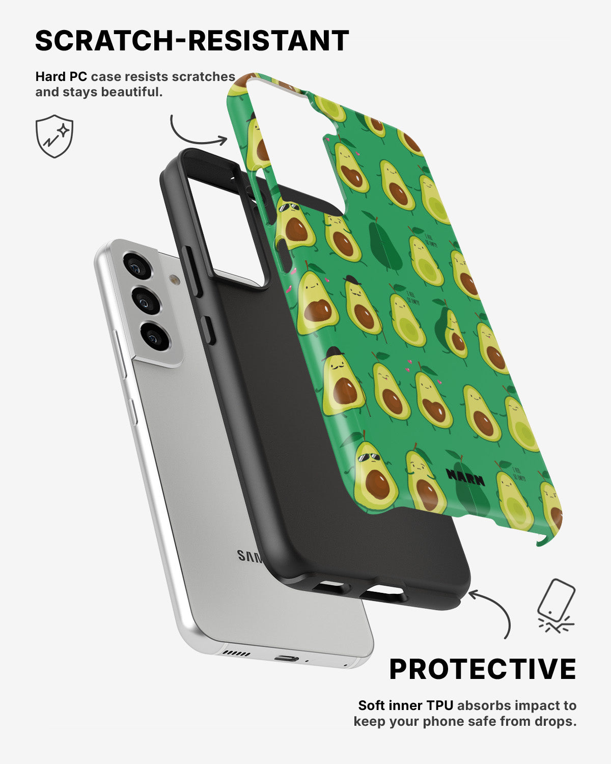 Samsung Galaxy S22 Tough Case – Avocado Mood - View 2