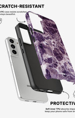 Samsung Galaxy S22 Tough Case – Purple Marble - View 2