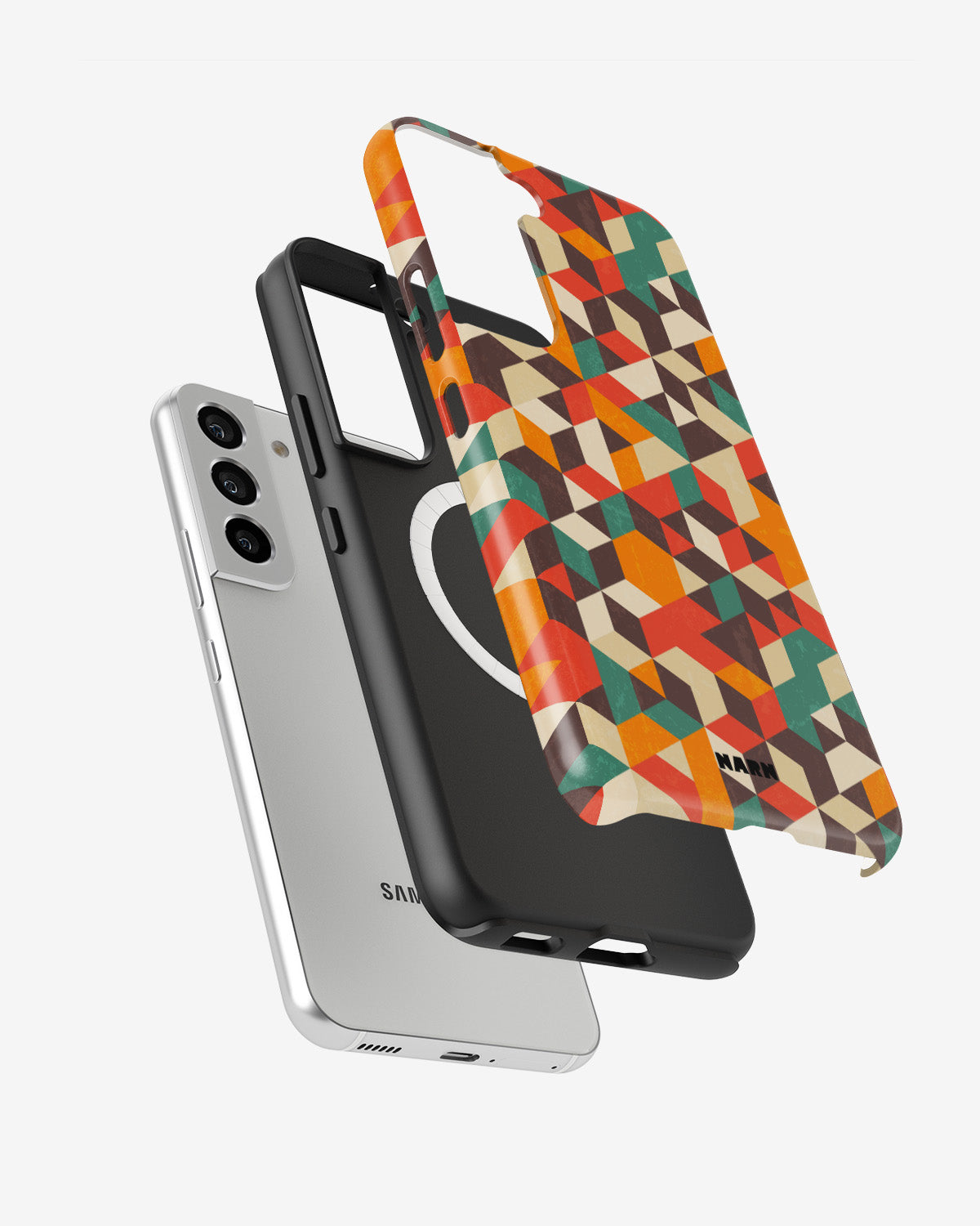Samsung Galaxy S22 Tough Case – Retro Geometric - View 2