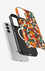 Samsung Galaxy S22 Tough Case – Retro Geometric - View 2