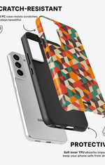 Samsung Galaxy S22 Tough Case – Retro Geometric - View 2