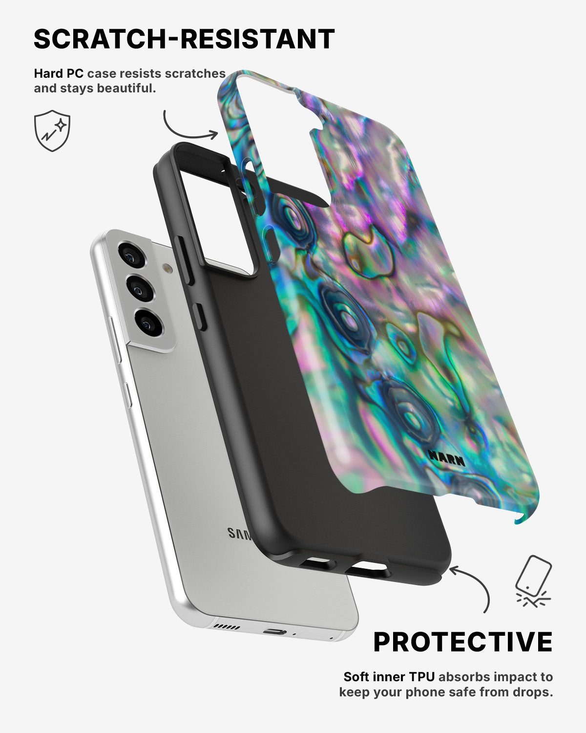 Samsung Galaxy S22 Tough Case – Seashell - View 2