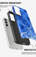 Samsung Galaxy S22 Tough Case – Blue Vintage - View 2