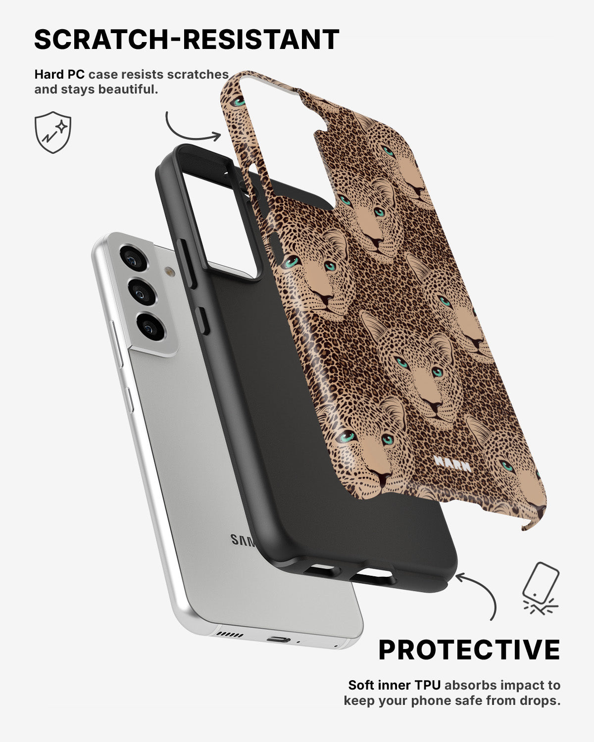 Samsung Galaxy S22 Tough Case – Leopard Gaze - View 2