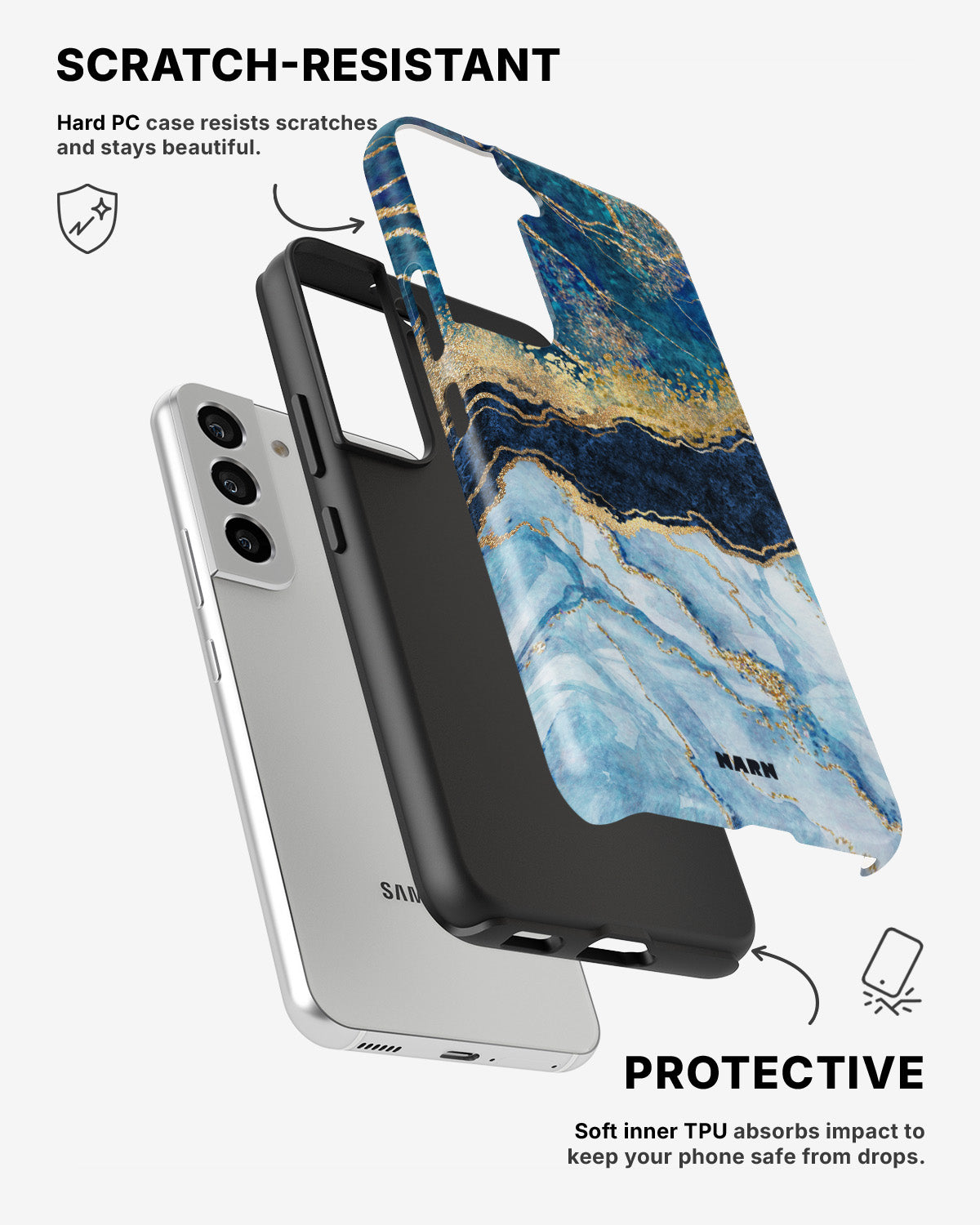 Samsung Galaxy S22 Tough Case – Blue Dream - View 2