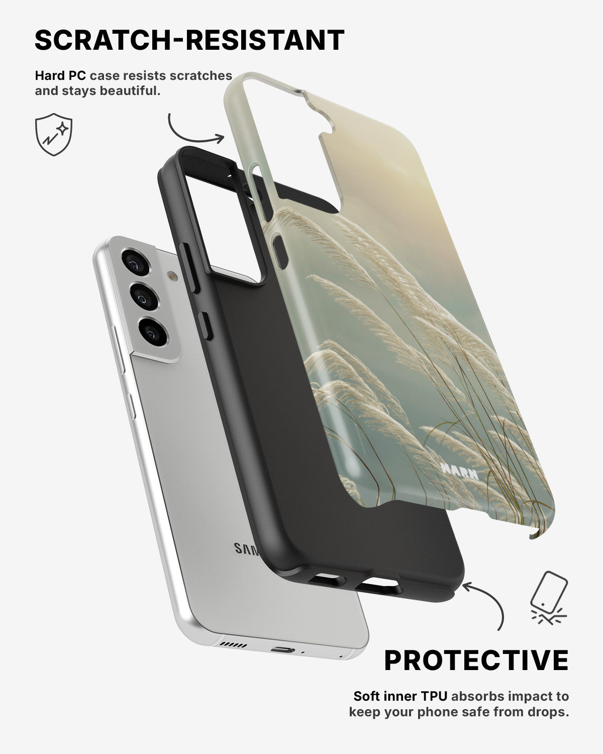 Samsung Galaxy S22 Tough Case – Windy Pampas - View 2