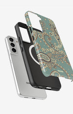 Samsung Galaxy S22 Tough Case – Paisley Green - View 2