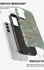 Samsung Galaxy S22 Tough Case – Paisley Green - View 2