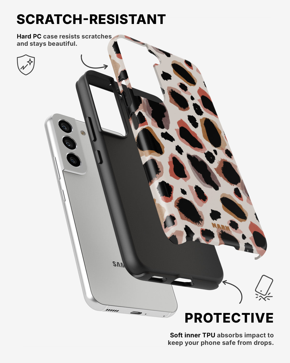 Samsung Galaxy S22 Tough Case – Artsy Leopard - View 2