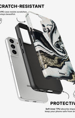 Samsung Galaxy S22 Tough Case – Golden Swirl - View 2