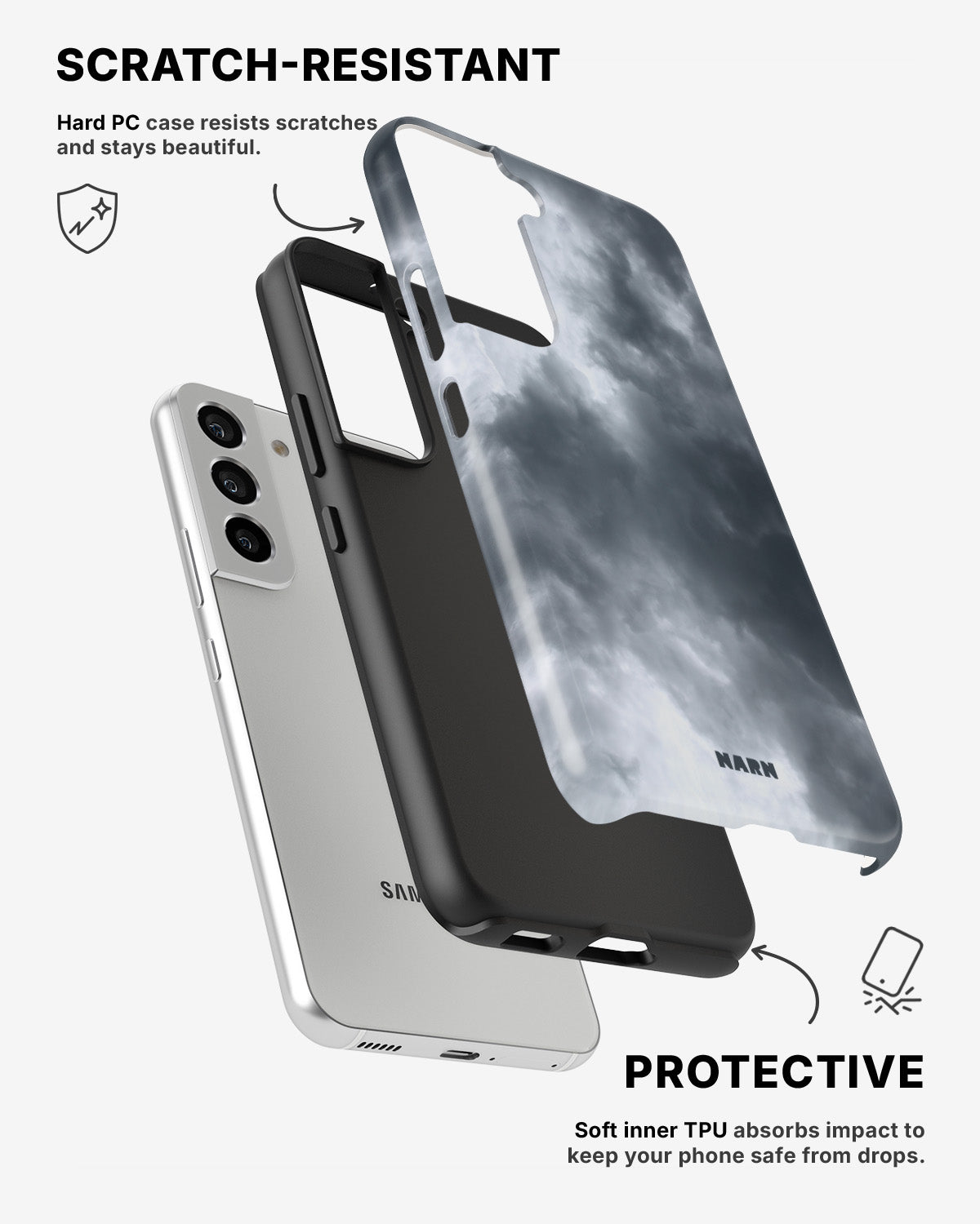 Samsung Galaxy S22 Tough Case – Cloudy - View 2