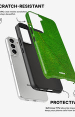 Samsung Galaxy S22 Tough Case – Green Leafy - View 2