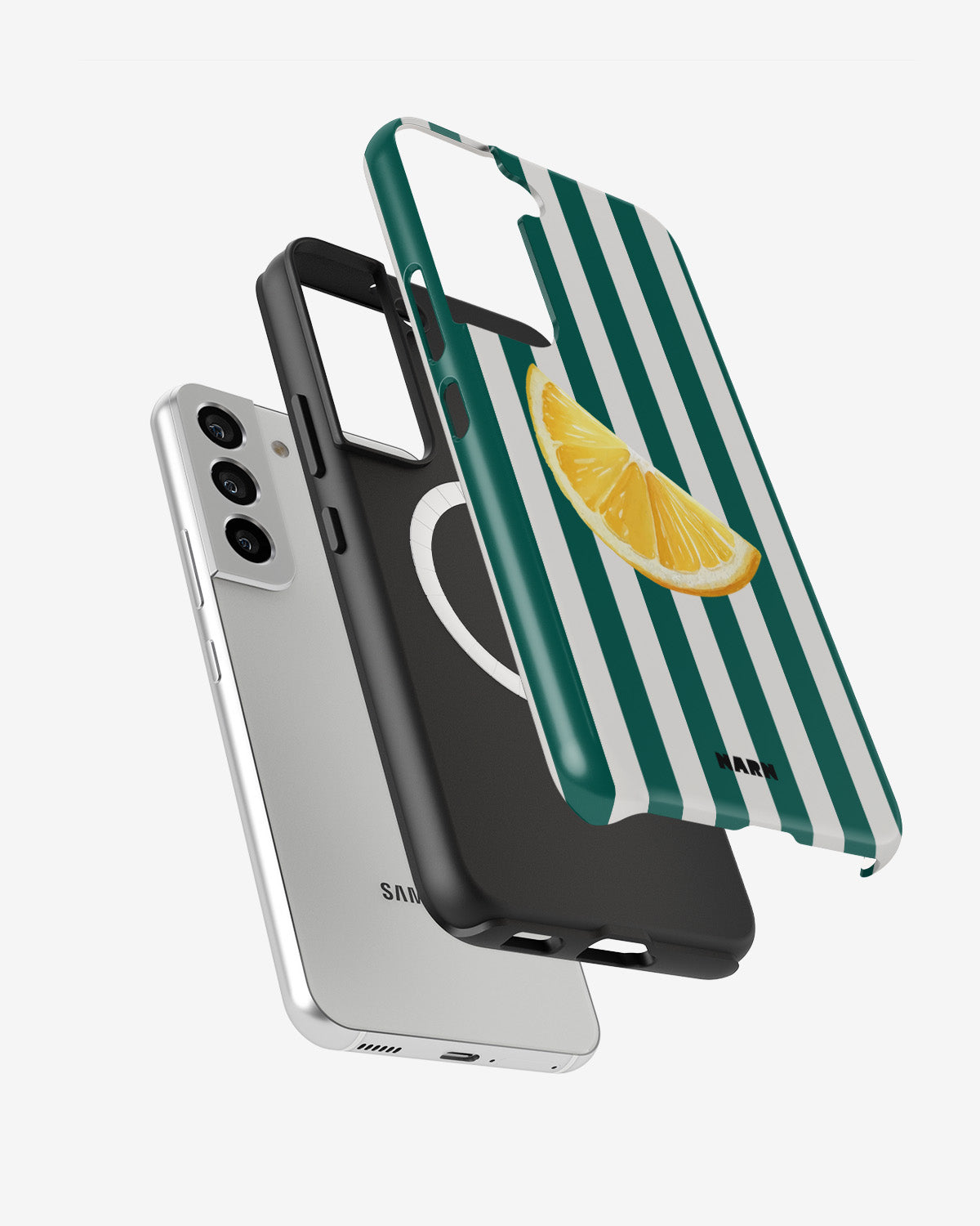 Samsung Galaxy S22 Tough Case – Lemon Stripes - View 2